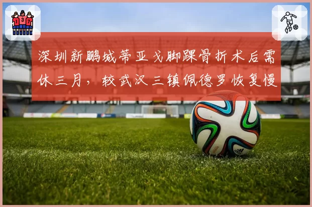 深圳新鹏城蒂亚戈脚踝骨折术后需休三月,较武汉三镇佩德罗恢复慢半拍